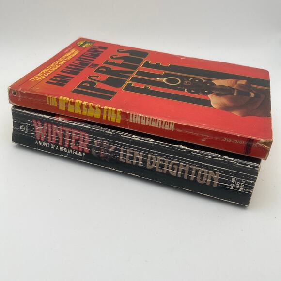 Len Deighton Bundle The Ipcress File & Winter VTG PB 70s 80s Thriller Spy - Picture 3 of 6